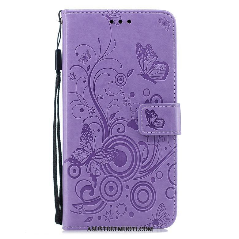 Samsung Galaxy A7 Kuori Kuoret Kukka Strassi Puhelimen Violetti Suojaus