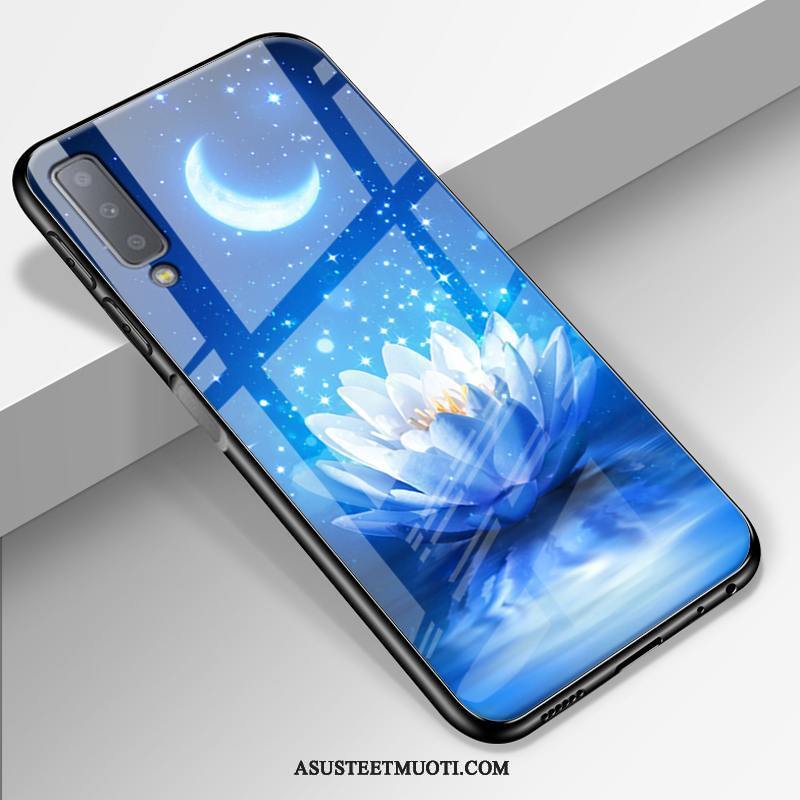 Samsung Galaxy A7 Kuori Kuoret Suojaus Kukkia Puhelimen Kani Lasi