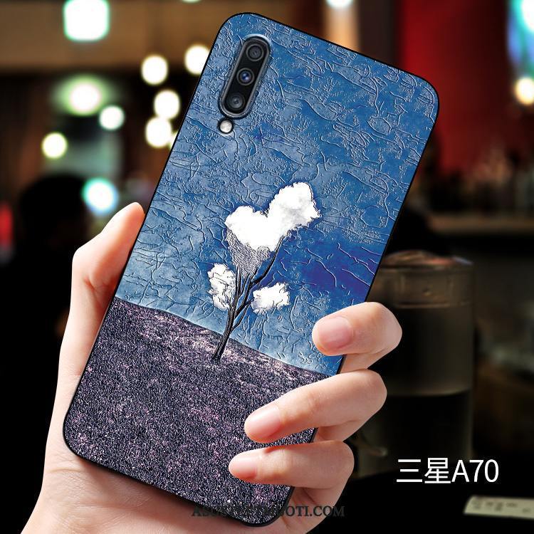 Samsung Galaxy A70 Kuoret Silikoni Kohokuviointi Tähti Luova Murtumaton