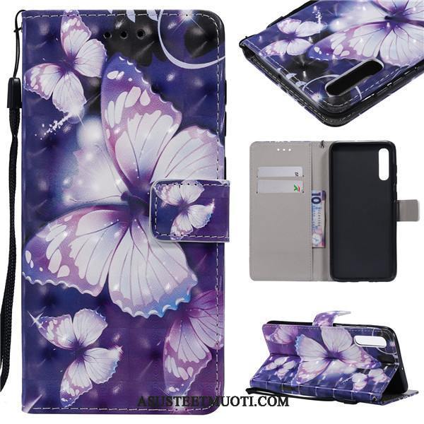 Samsung Galaxy A70 Kuoret Silikoni Kotelo Violetti All Inclusive Murtumaton