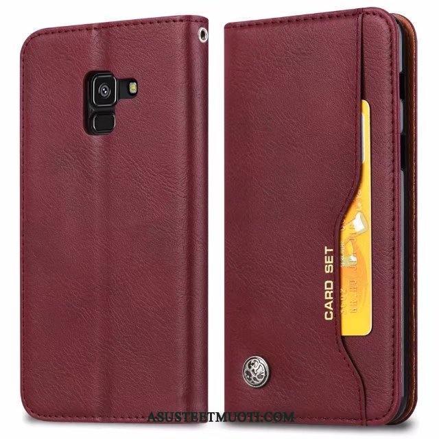 Samsung Galaxy A8 Kuoret Puhelimen Punainen Suojaus Kuori Tähti