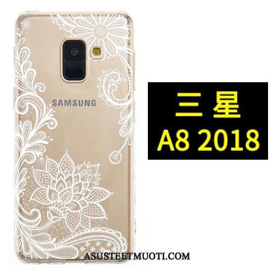 Samsung Galaxy A8 Kuori Kuoret Ripustettavat Koristeet Musta Maalaus Kukkia