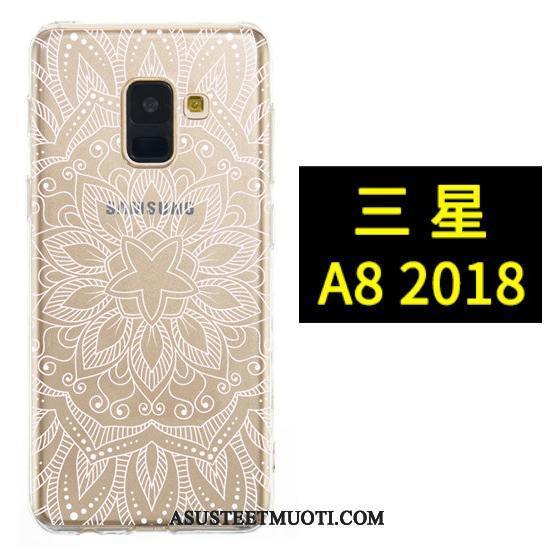 Samsung Galaxy A8 Kuori Kuoret Ripustettavat Koristeet Musta Maalaus Kukkia