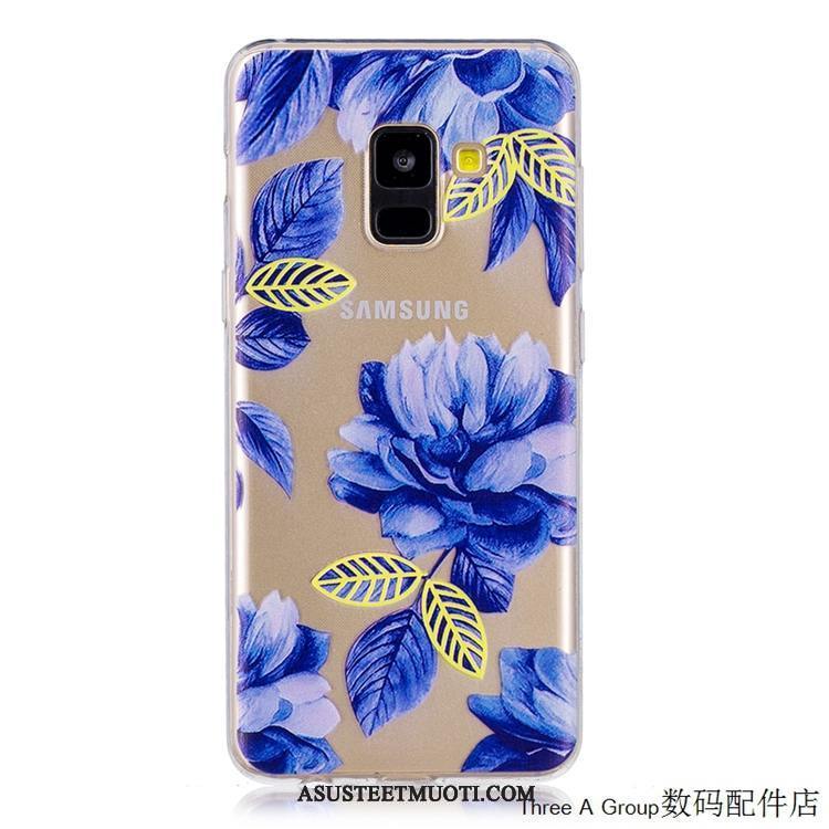 Samsung Galaxy A8 Kuori Kuoret Silikoni Pehmeä Neste Läpinäkyvä Puhelimen