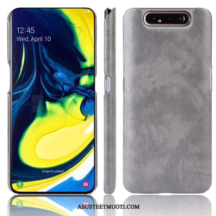 Samsung Galaxy A80 Kuoret Kuori Nahka Kukkakuvio Litsi Kotelo