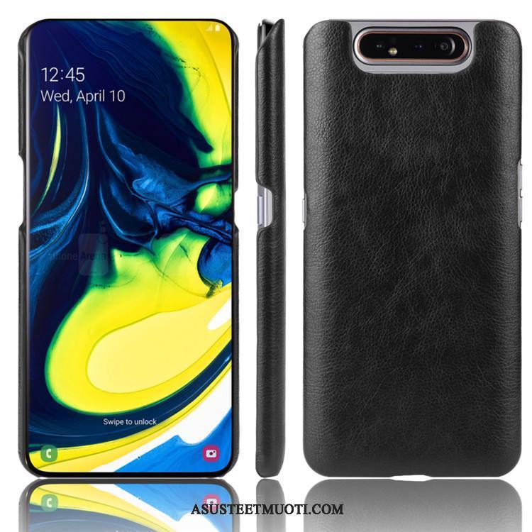 Samsung Galaxy A80 Kuoret Kuori Nahka Kukkakuvio Litsi Kotelo