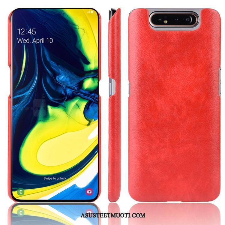 Samsung Galaxy A80 Kuoret Kuori Nahka Kukkakuvio Litsi Kotelo