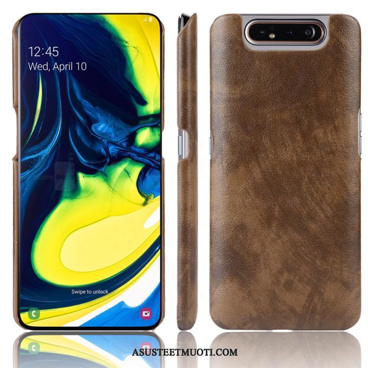 Samsung Galaxy A80 Kuoret Kuori Nahka Kukkakuvio Litsi Kotelo