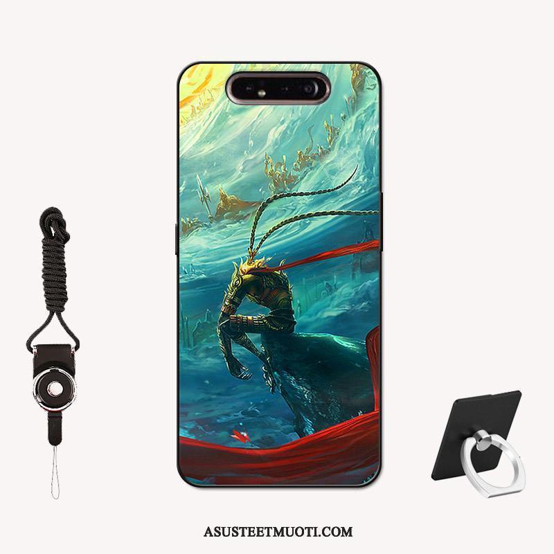 Samsung Galaxy A80 Kuoret Silikoni Pesty Suede Liukumaton Murtumaton Maalaus