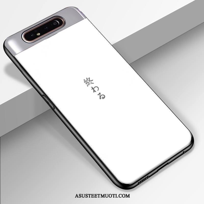 Samsung Galaxy A80 Kuori Kuoret Suojaus Musta Kotelo Lasi Tähti