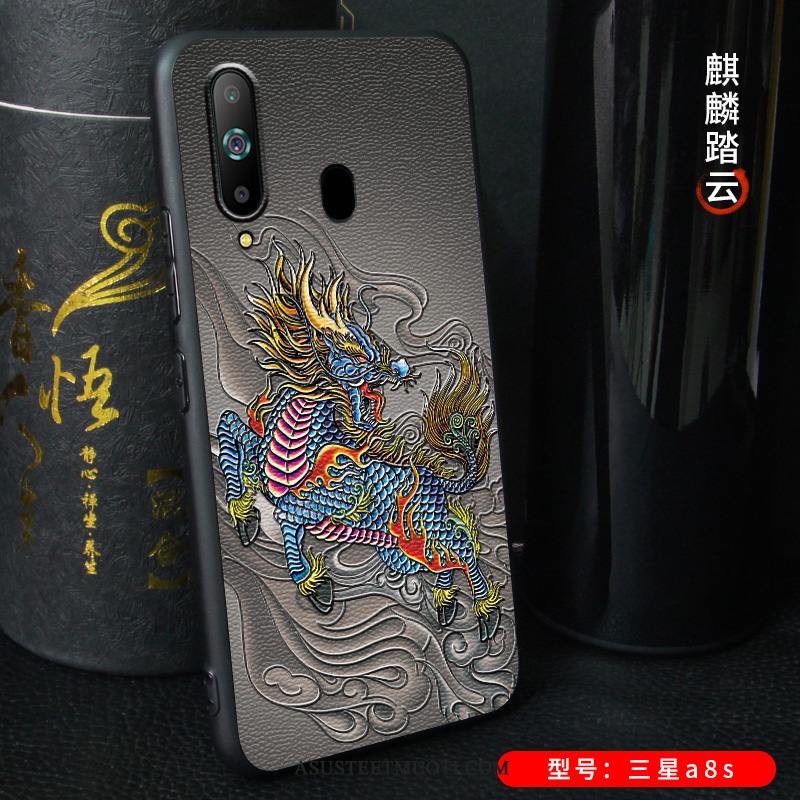 Samsung Galaxy A8s Kuoret Suojaus Net Red Luova Harmaa Kuori