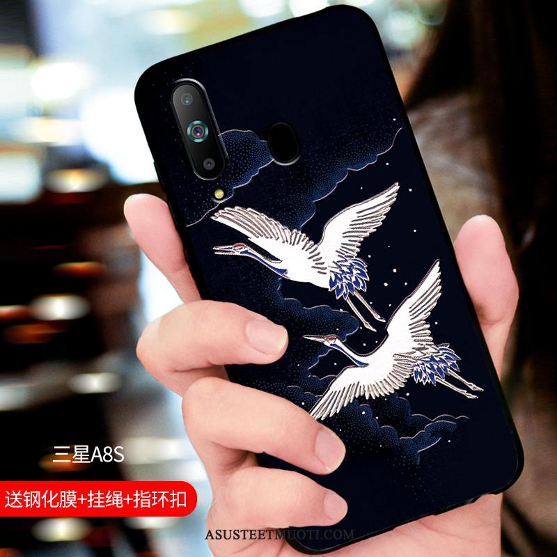Samsung Galaxy A8s Kuori Kuoret Puhelimen Pesty Suede Persoonallisuus Sininen Murtumaton