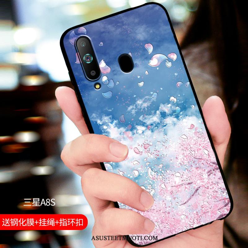 Samsung Galaxy A8s Kuori Kuoret Puhelimen Pesty Suede Persoonallisuus Sininen Murtumaton