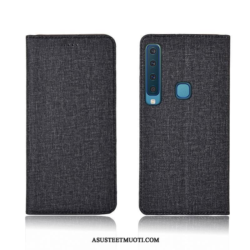 Samsung Galaxy A9 Kuoret Pehmeä Neste Uusi Pellava Suojaus Harmaa