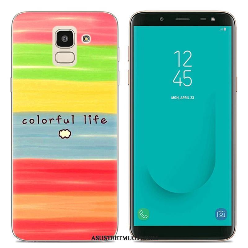 Samsung Galaxy J6 Kuori Kuoret Kotelo Monivärinen Läpinäkyvä Tähti