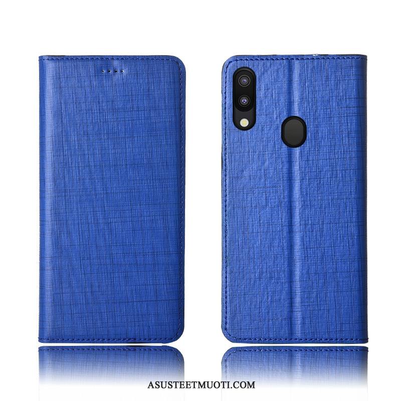 Samsung Galaxy M20 Kuoret All Inclusive Uusi Nahkakotelo Simpukka Aito Nahka
