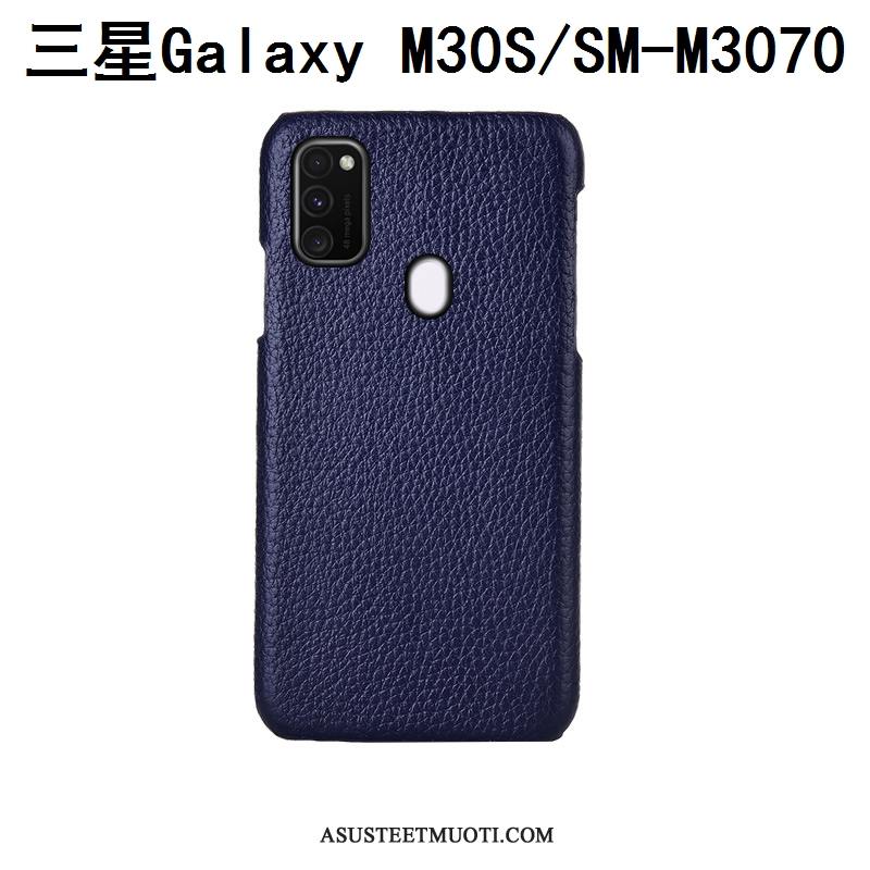 Samsung Galaxy M30s Kuoret Aito Nahka Kotelo Murtumaton Suojaus Puhelimen