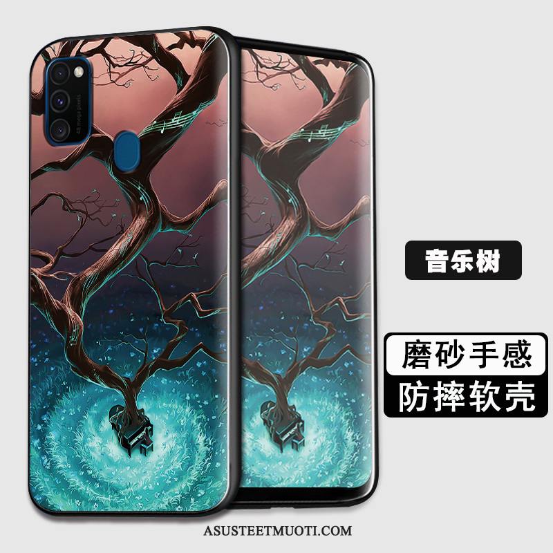 Samsung Galaxy M30s Kuoret All Inclusive Suojaus Luova Musta Kotelo