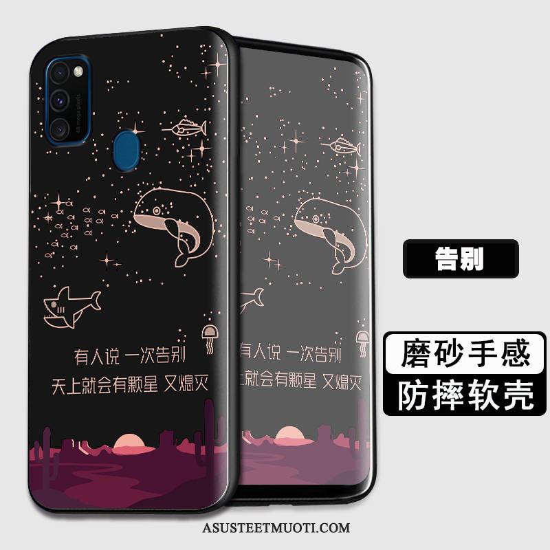 Samsung Galaxy M30s Kuoret All Inclusive Suojaus Luova Musta Kotelo