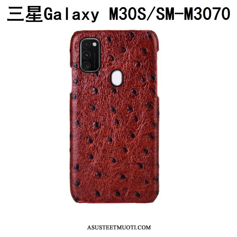 Samsung Galaxy M30s Kuori Kuoret Kotelo Puhelimen Aito Nahka Tila Suojaus