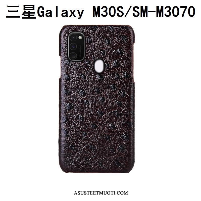 Samsung Galaxy M30s Kuori Kuoret Kotelo Puhelimen Aito Nahka Tila Suojaus