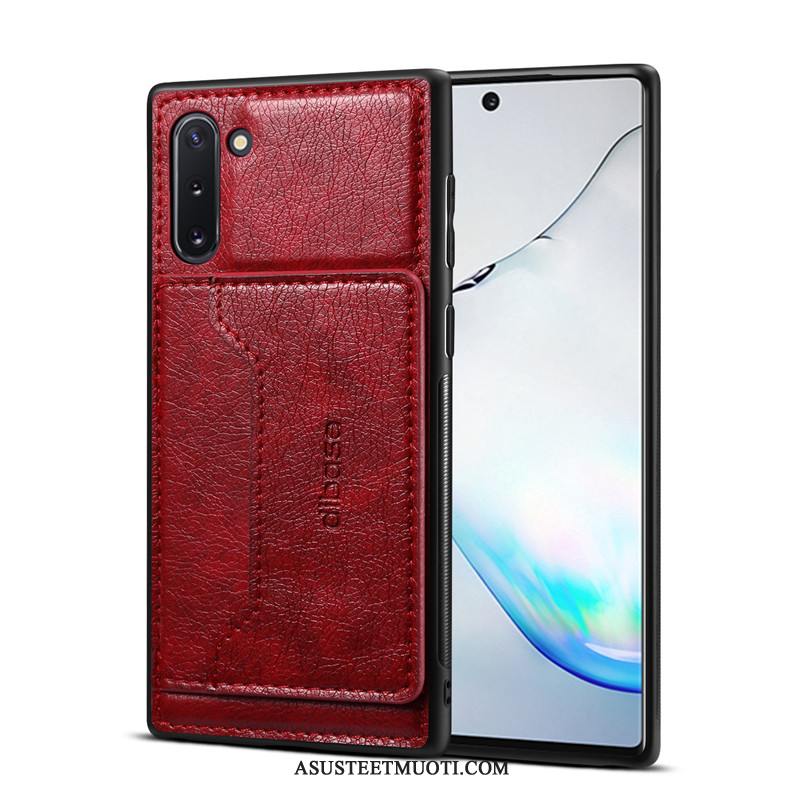 Samsung Galaxy Note 10 Kuoret Kotelo Kortti Tähti Murtumaton Nahka