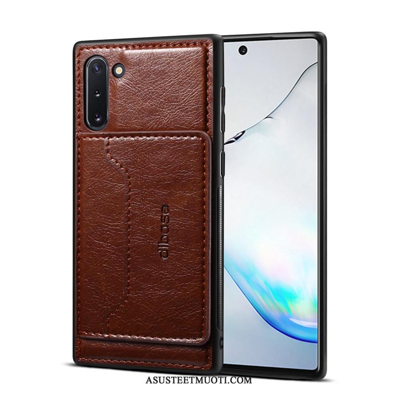 Samsung Galaxy Note 10 Kuoret Kotelo Kortti Tähti Murtumaton Nahka