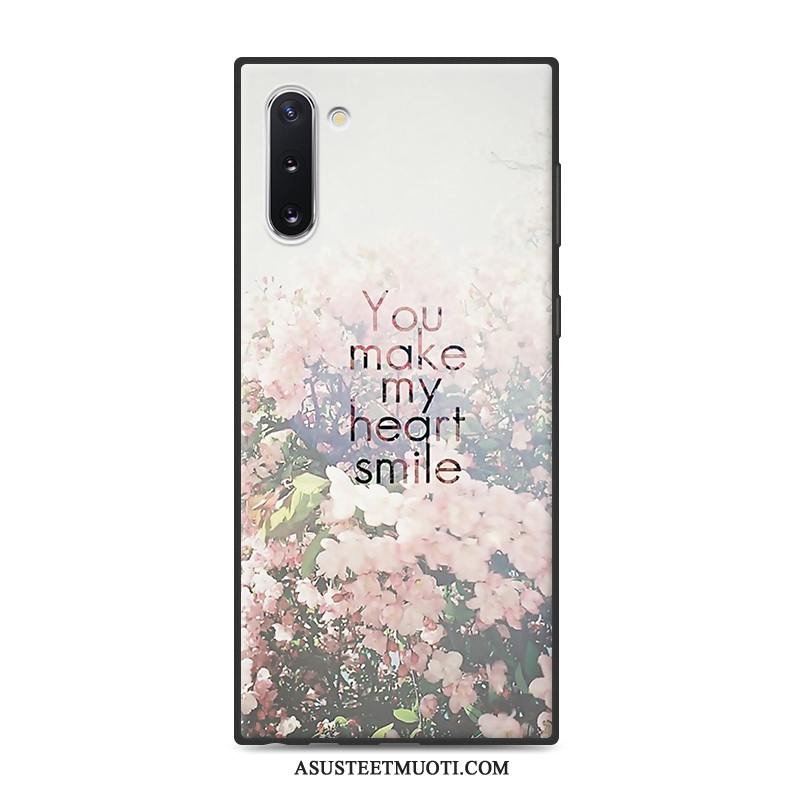 Samsung Galaxy Note 10 Kuoret Kotelo Pesty Suede Tähti Suojaus Musta