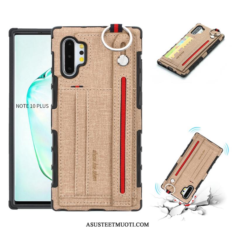 Samsung Galaxy Note 10+ Kuoret Net Red Puhelimen Murtumaton Khaki Suojaus