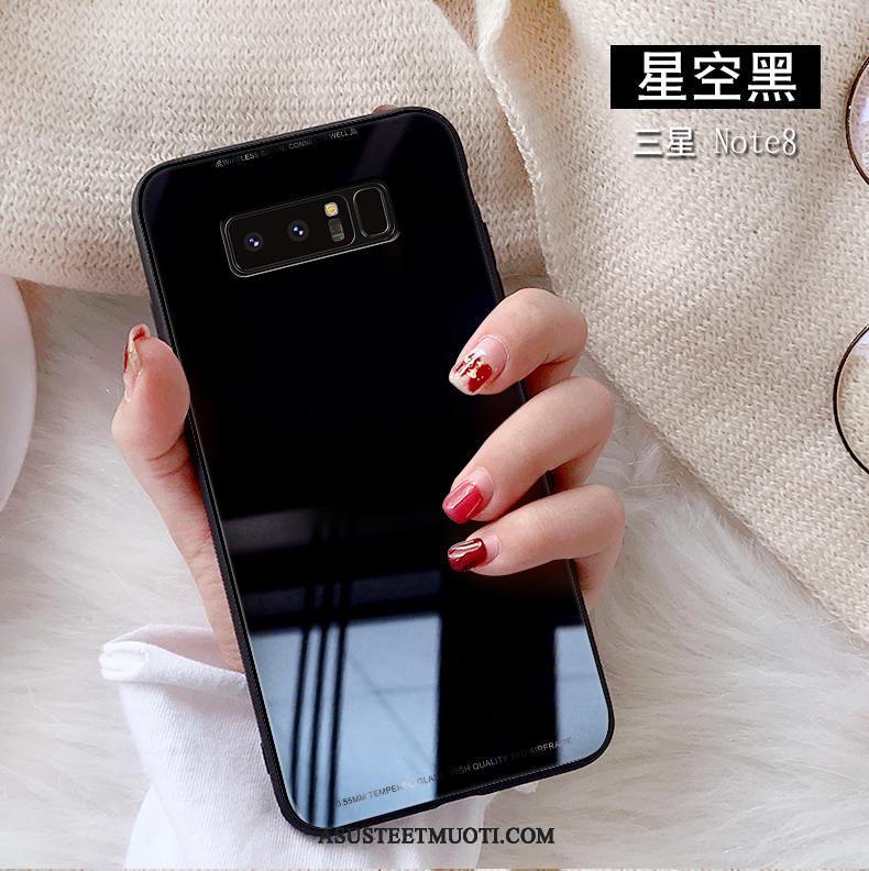 Samsung Galaxy Note 8 Kuoret Murtumaton Tähti Lasi Valkoinen Karkaisu