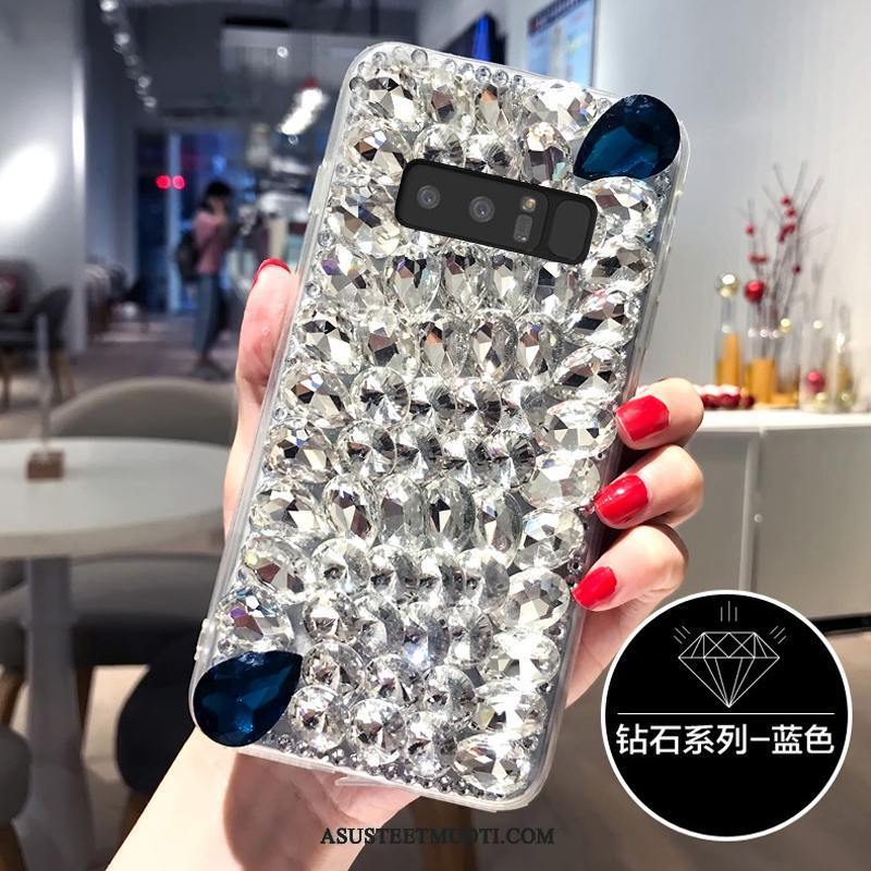 Samsung Galaxy Note 8 Kuoret Rhinestone Inlay Musta Yksinkertainen Kuori Persoonallisuus