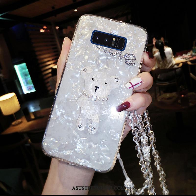 Samsung Galaxy Note 8 Kuoret Sarjakuva Kotelo Pehmeä Neste Rhinestone Inlay Kuori