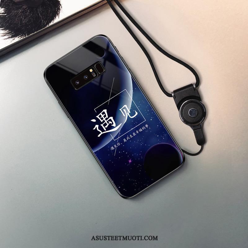 Samsung Galaxy Note 8 Kuoret Tähti Musta Kuori Lasi Puhelimen