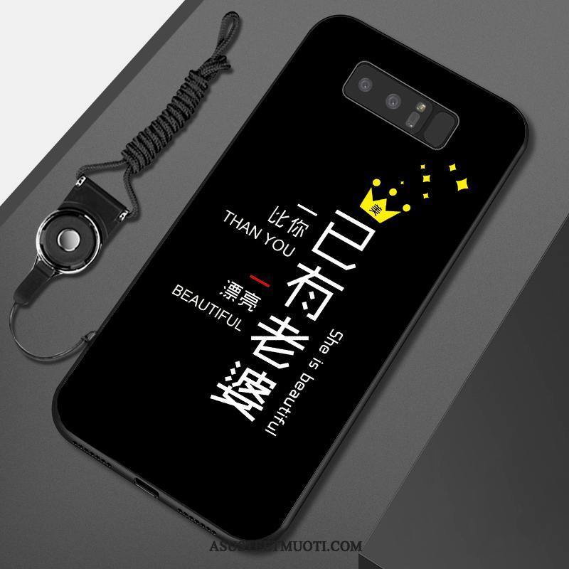 Samsung Galaxy Note 8 Kuori Kuoret Pehmeä Neste Puhelimen Musta Maalaus