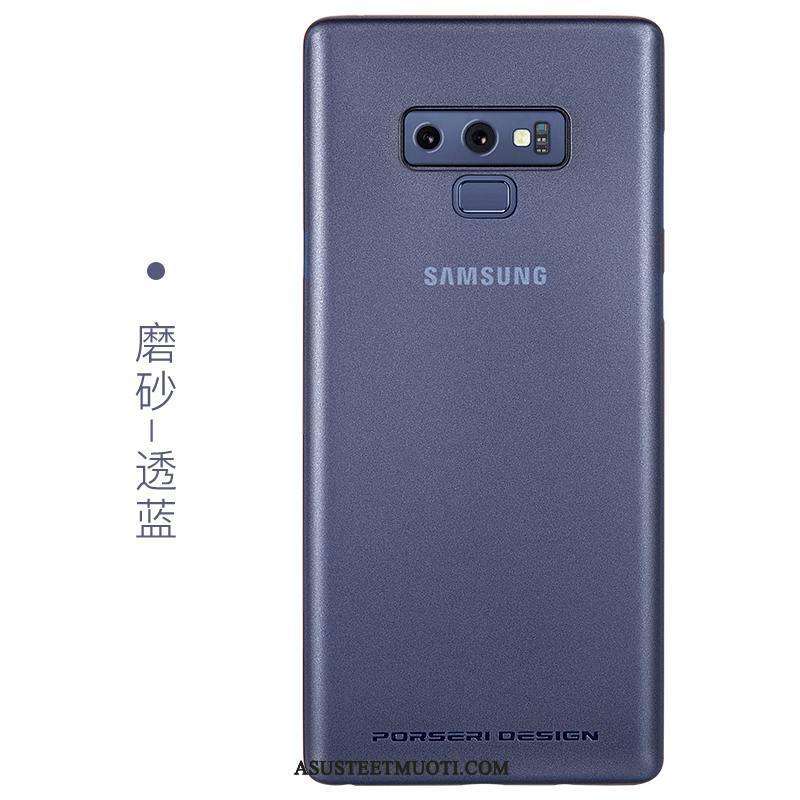 Samsung Galaxy Note 9 Kuoret Sininen Pehmeä Neste Murtumaton Ohut Kukkakuvio