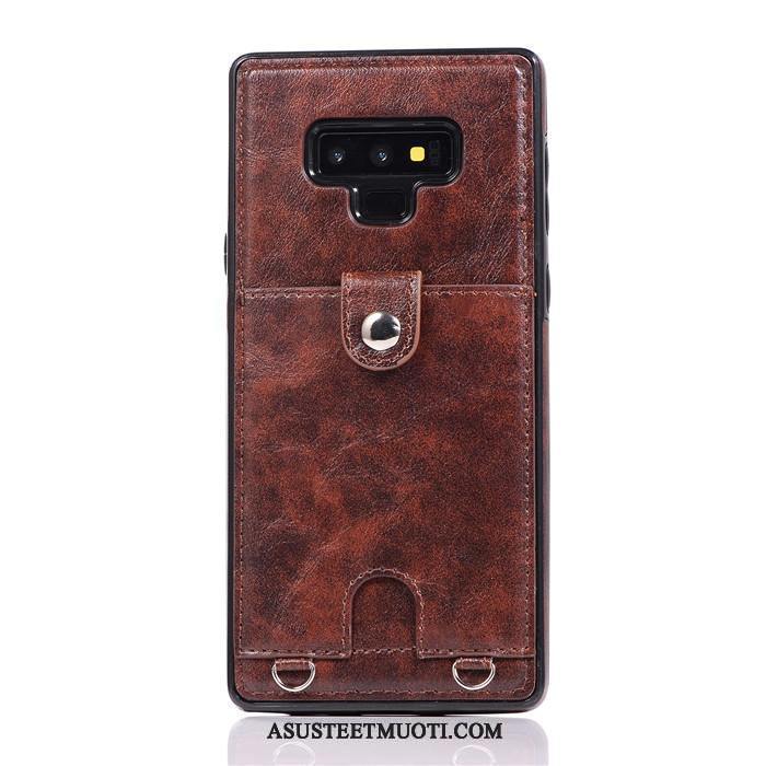 Samsung Galaxy Note 9 Kuori Kuoret Kortti Murtumaton Pinkki Kotelo Kulta