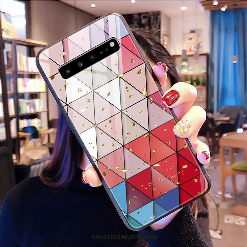 Samsung Galaxy S10 5g Kuori Kuoret Net Red Kotelo Vihreä Kulta