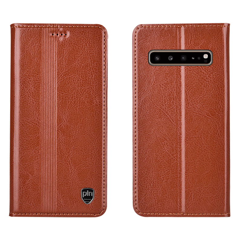 Samsung Galaxy S10 5g Kuori Kuoret Suojaus Punainen Puhelimen Kotelo Nahkakotelo