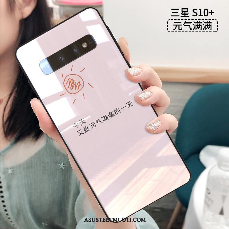 Samsung Galaxy S10+ Kuoret Murtumaton Lasi Silikoni Kuori Luova