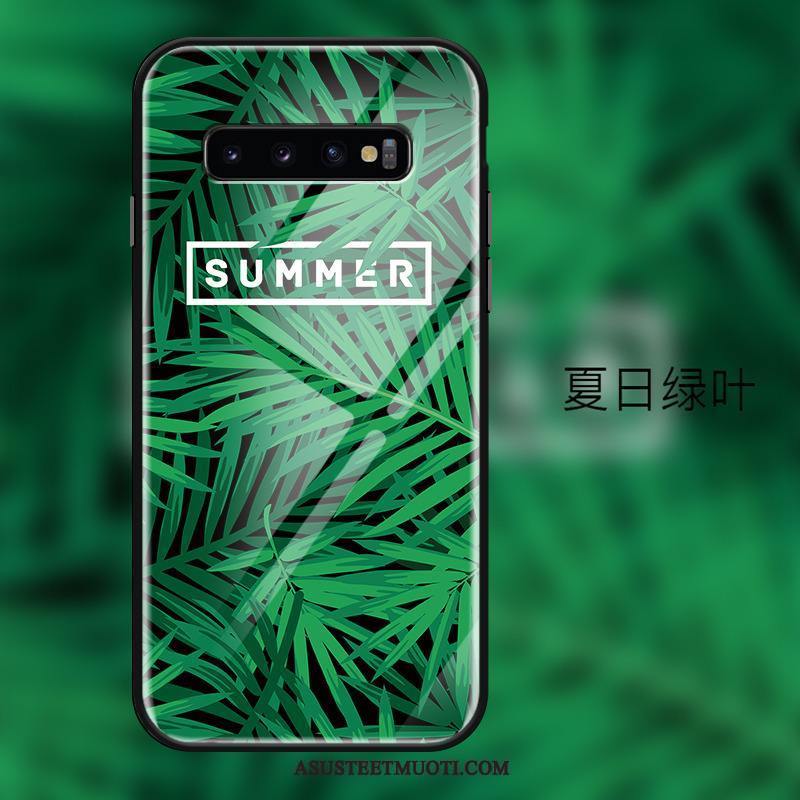 Samsung Galaxy S10+ Kuoret Murtumaton Suojaus Kuori Trendi Vihreä