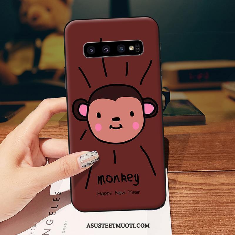 Samsung Galaxy S10 Kuori Kuoret Kotelo Punainen Apina Puhelimen Pehmeä Neste