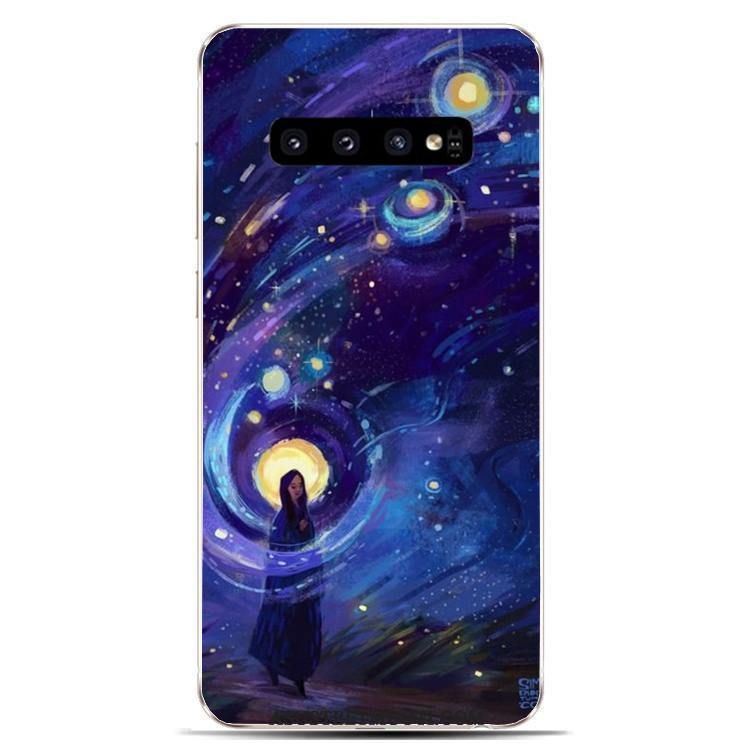 Samsung Galaxy S10 Kuori Kuoret Silikoni Rakastunut Maailmankaikkeus Puhelimen Tähtitaivas