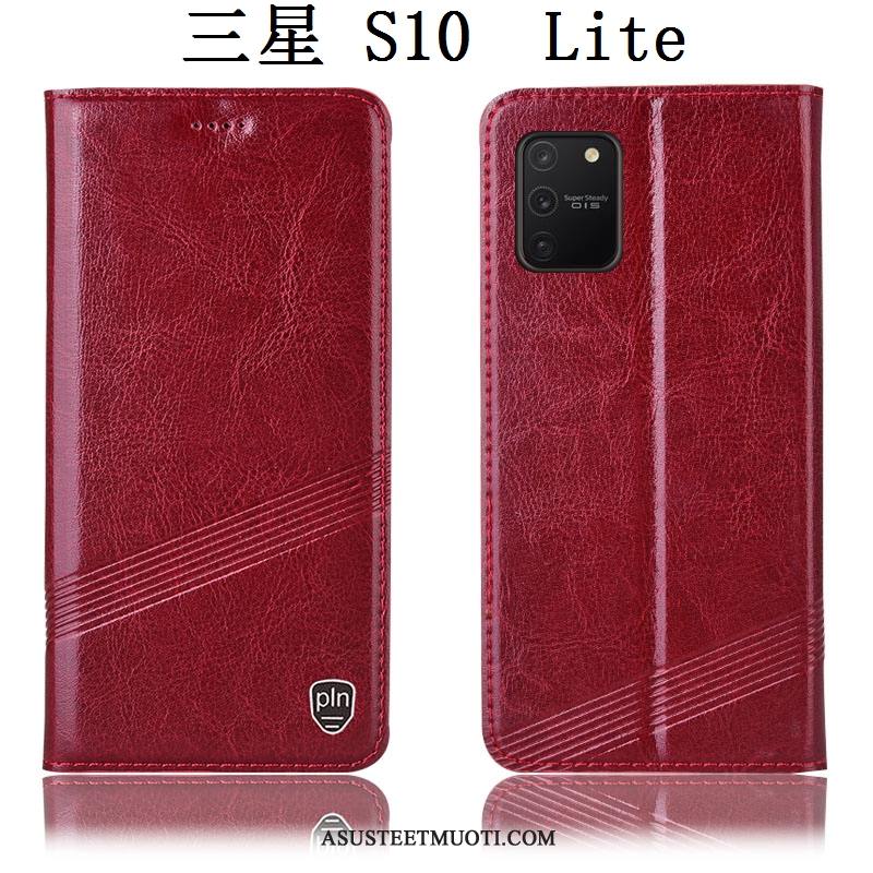 Samsung Galaxy S10 Lite Kuoret Tähti Aito Nahka All Inclusive Kuori Puhelimen