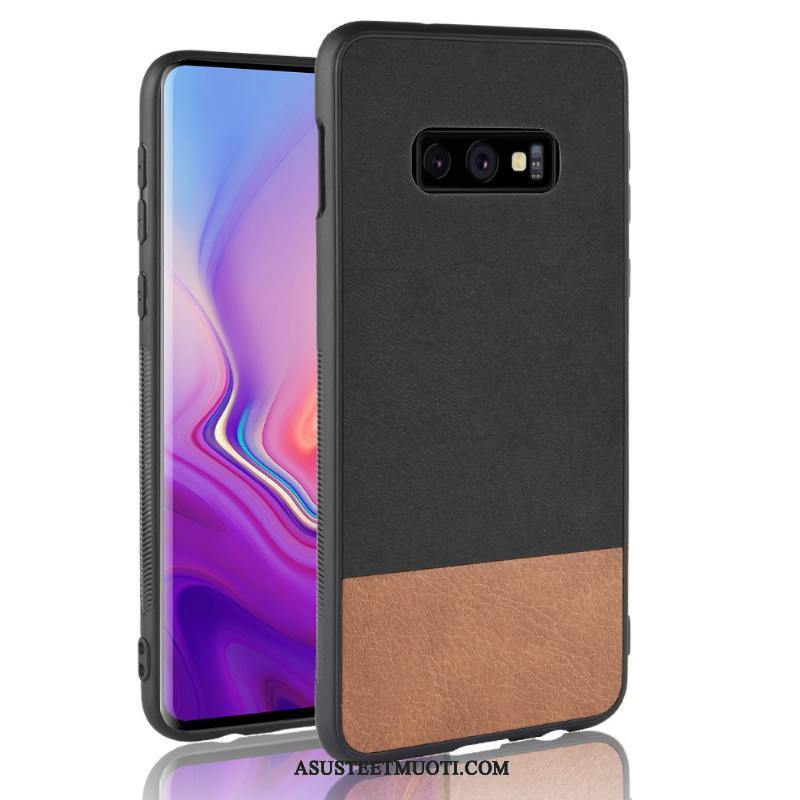 Samsung Galaxy S10e Kuoret Kotelo Sininen Puhelimen Pesty Suede Cowboy