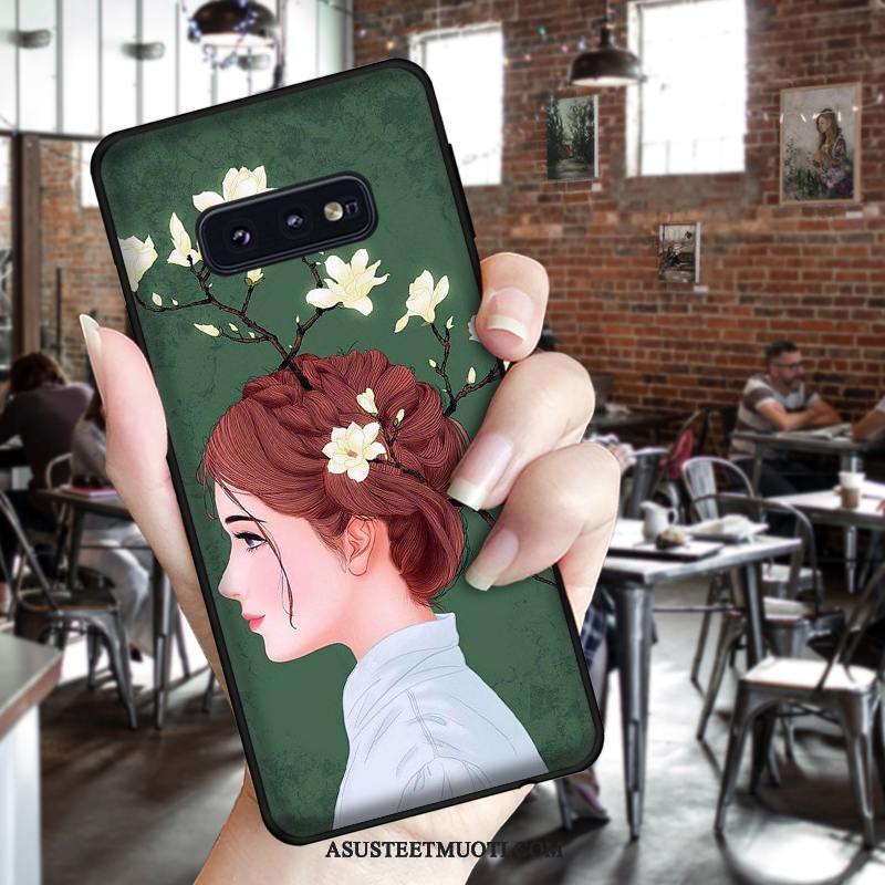 Samsung Galaxy S10e Kuoret Puhelimen Kotelo Suojaus Musta Violetti