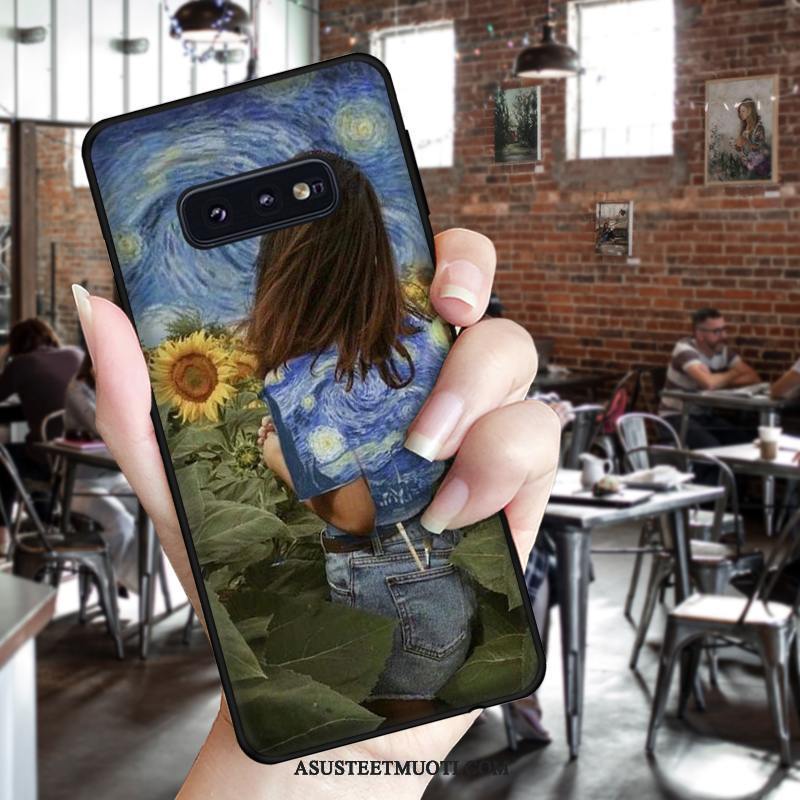 Samsung Galaxy S10e Kuoret Puhelimen Kotelo Suojaus Musta Violetti