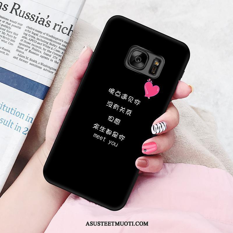Samsung Galaxy S6 Edge Kuori Kuoret Pehmeä Neste Musta Persoonallisuus Silikoni Puhelimen