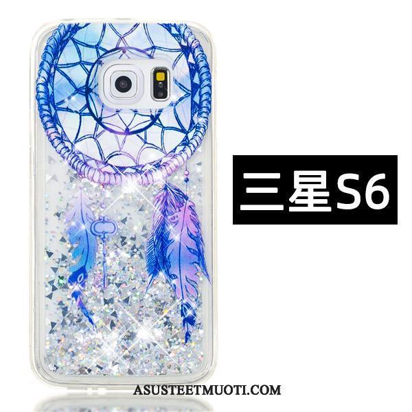 Samsung Galaxy S6 Kuoret Tähti Sarjakuva Sininen Kotelo Juoksuhiekka