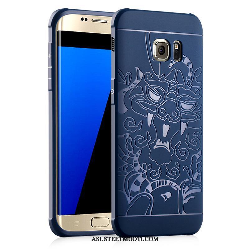 Samsung Galaxy S7 Kuoret Kuori Tähti Lohikäärme Sininen Silikoni