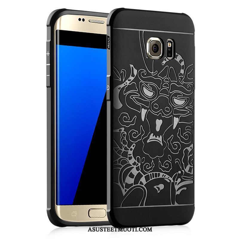 Samsung Galaxy S7 Kuoret Kuori Tähti Lohikäärme Sininen Silikoni